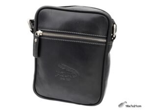 BOLSO BANDOLERA HOMBRE TEXAS PIEL NEGRO Z026 H:21CM. MOD 42957