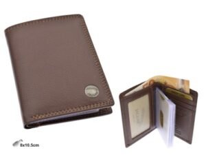 CARTERA TARJETERO CLASICA PÑA YUKON PIEL CUERO Z32 H:10,5CM. MOD 42964