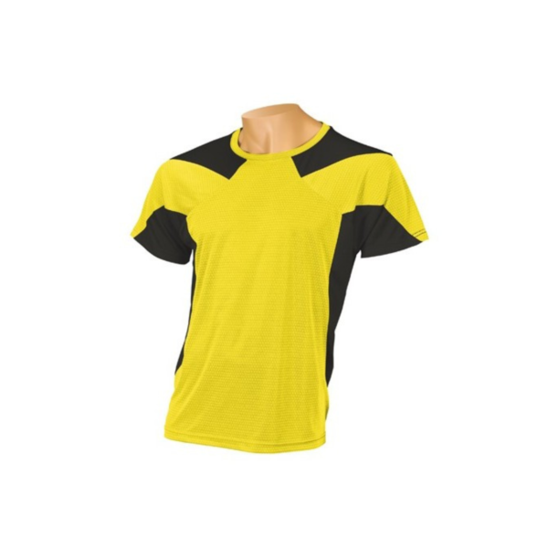 CAMISETA MANGA CORTA TÉCNICA DREAM AMARILLA IMPRESA POR SUBLIMACIÓN (CON DIBUJO DEL CLIENTE)