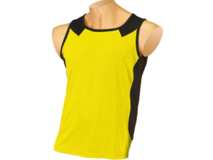 CAMISETA TIRANTAS TÉCNICA DREAM AMARILLA IMPRESA POR SUBLIMACIÓN (CON DIBUJO DEL CLIENTE) CD: DR15-AM