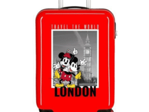 MALETA DE VIAJE TIPO TROLLEY MODELO DISNEY MICKEY LONDON ROJO CD: 23340027110006-MIC