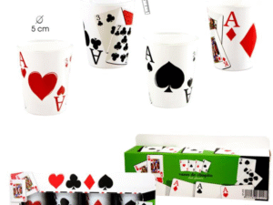 SET 4 VASOS CHUPITO POKER     COD: 0007215