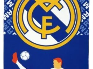 TOALLA DE PLAYA MODELO FUTBOL REAL MADRID CHILENA. EN MICROFIBRA.  COLOR AZUL. TAMAÑO 70x140. COD: 13RM13838.12