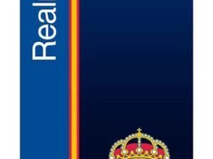 TOALLA DE PLAYA MODELO FUTBOL REAL MADRID. EN MICROFIBRA.  COLOR AZUL. TAMAÑO 70x140. COD: 39NW1385