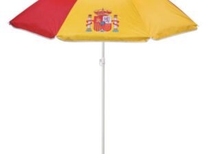 SOMBRILLA PROTECCIÓN UV DE ESPAÑA CON ESCUDO MODELO GANDÍA. EN ROJO/AMARILLO. COD: Z-099-ESP.