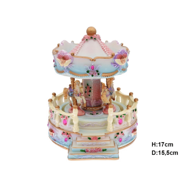 CARRUSEL MUSICAL PÑO. C/ESCALERA ROSA/VIOLETA 15,5 COD 42324