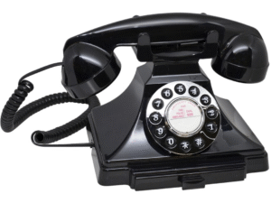 TELEFONO VINTAGE 1929 BRITTANY NEGRO DIAL PUSH CON CD:41679