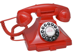 TELEFONO VINTAGE 1929 BRITTANY ROJO DIAL PUSH CON CD:416788