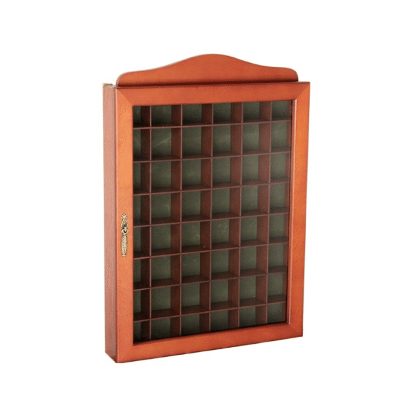 PACK 2 VITRINAS DEDALES NOGAL C/PUERTA 27X4X40CM.  COD:40812