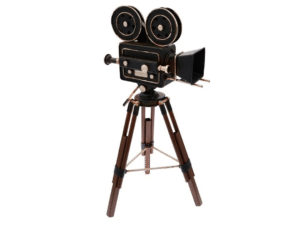 PROYECTOR CINE C/TRIPODE NEGRA RETRO METAL RD978.  COD: 42290