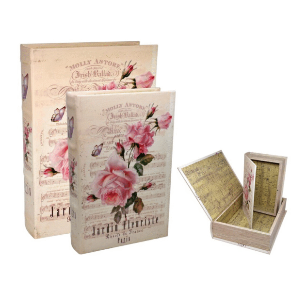 PSET 2 CAJAS LIBRO BICICLETAS EN PARIS VINTAGE 30X2.  COD: 41660