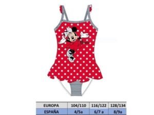 BIQUINI NIÑA LUNARES DISNEY MINNIE.  COD: 39MF5244A398-NEW