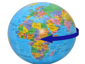 GLOBO MAPAMUNDI TERRAQUEO AZUL GIRAT. CD: 41288