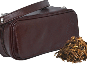BOLSA TABACO-2 COMBI PIEL MARRON AE36 19X7X9CM