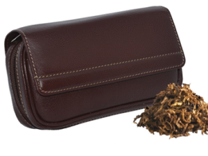BOLSA TABACO-2 COMBI PIEL MARRON AE5S 18X6X10CM
