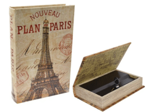 LIBRO-CAJA FUERTE PARIS 16x5x24cm. CD: 42753