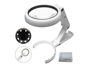 LUPA CON LUZ LED-8 ADAPTABLE VARIAS POSICIONES 5X-. CD: 42678