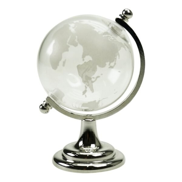 GLOBO TERRAQUEO METAL CRISTAL MOD BLANCO  6 CM. COD: 32516