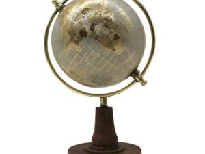 GLOBO TERRAQUEO EN PVC Y MADERA. 12,5 CM. COD: 33695