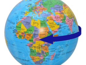 GLOBO MAPAMUNDI TERRAQUEO AZUL GIRAT. COD: 41288