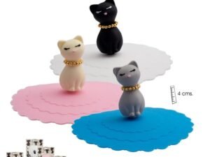 TAPA SILICONA GATO 3 SURTIDO COD: 0019629