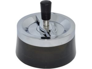 CENICERO PUSH CRISTAL MARRON SI69 D:11,5 H:10CM COD: 30544