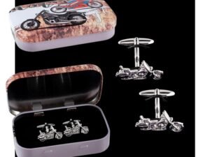 GEMELOS MOTO CLASICA PLATEADA COD: 0013672