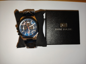 RELOJ MINI FOCUS MODELO ELEGANT ESFERA AZUL. COD: RE04