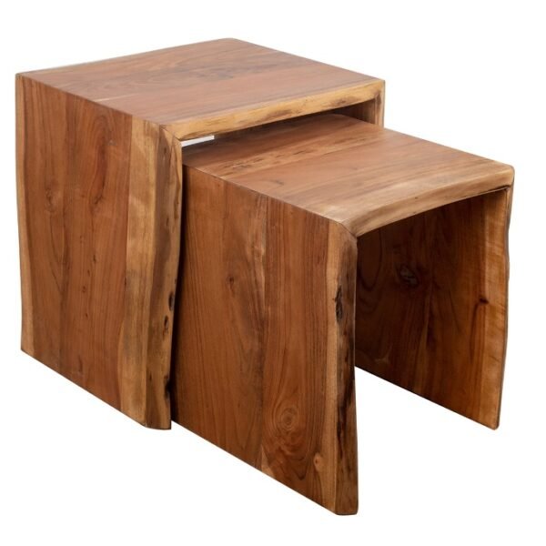 JUEGO DOS MESITAS DE MADERA.  COD: 32573