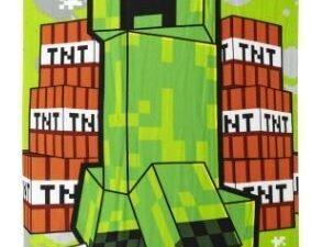 TOALLA DE PLAYA MODELO MINECRAFT. DE MICROFIBRA.  MULTICOLOR. TAMAÑO 70x140. COD: 42200010388-CRD