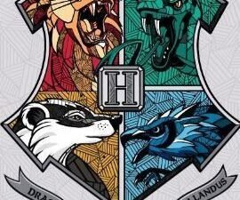 TOALLA DE PLAYA MODELO HARRY POTTER HOGWARTS. DE MICROFIBRA.  MULTICOLOR. TAMAÑO 70x140. COD: 39HP5247284-NEW