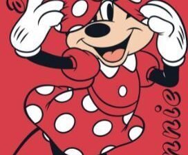 TOALLA DE PLAYA MODELO DISNEY MINNIE. DE ALGODÓN 300 GR.  ROJO. TAMAÑO 70x140. COD: 39MIN03-NEW