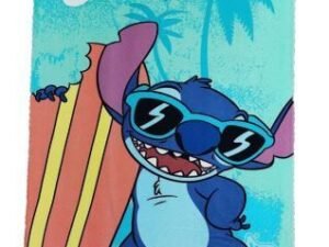 TOALLA DE PLAYA MODELO DISNEY STITCH SURF. DE MICROFIBRA.  MULTICOLOR. TAMAÑO 70x140. COD: 39045STITCH-BTM-NEW