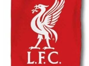 TOALLA DE PLAYA MODELO FUTBOL LIVERPOOL FC. EN MICROFIBRA.  COLOR ROJO-BLANCO. TAMAÑO 70x140. COD: 39LP011