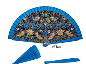 ABANICO MADERA WILLIAM MORRIS BIRDS EN CAJA L:42CM. COD: 42642
