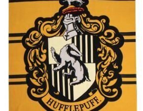 TOALLA DE PLAYA MODELO HARRY POTTER HUFFLEPUFF. DE MICROFIBRA.  MULTICOLOR. TAMAÑO 90x180. COD: 422200010395-CRD